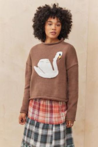 Swan Intarsia Knit Jumper - XS at Urban Outfitters - Daisy Street - Modalova