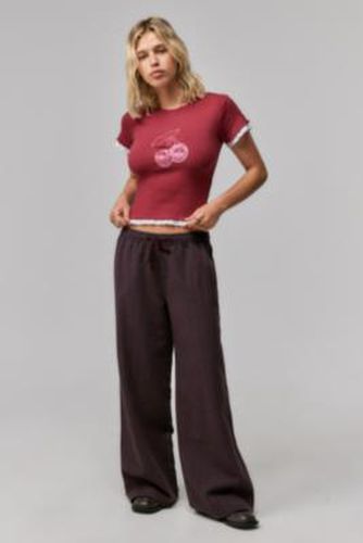 Cherry Double Layer T-shirt - XS at Urban Outfitters - Daisy Street - Modalova