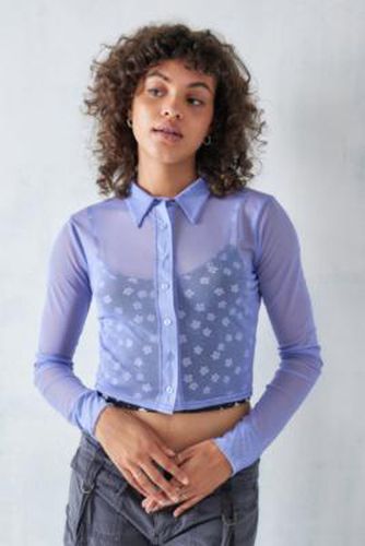 Mesh Cropped Shirt & Ditsy Floral Cami - Blue XS at Urban Outfitters - Daisy Street - Modalova