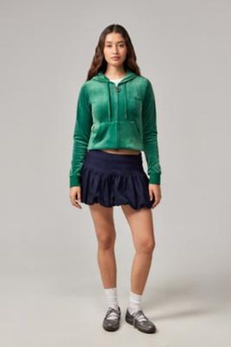 UO Exclusive Bow Velour Hoodie - Green S at Urban Outfitters - Juicy Couture - Modalova