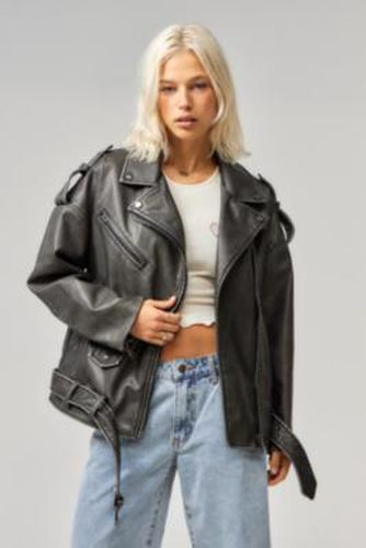 Ace Faux Leather Biker Jacket - Black S at Urban Outfitters - Lioness - Modalova