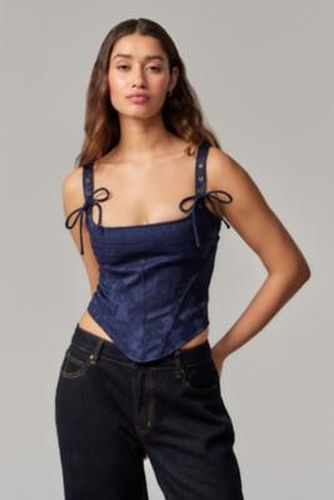 Lace-Up Bow Corset - M at Urban Outfitters - Lioness - Modalova