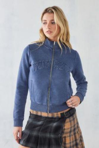 Navy Asmana Fitted Zip-Up Track Jacket - Navy XS at Urban Outfitters - Russell Athletic - Modalova