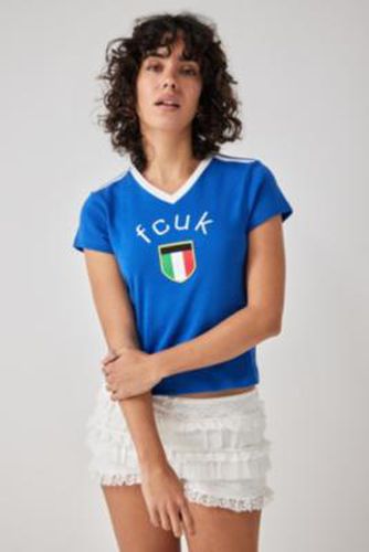 Italia Football T-Shirt - Blue XS at Urban Outfitters - FCUK - Modalova