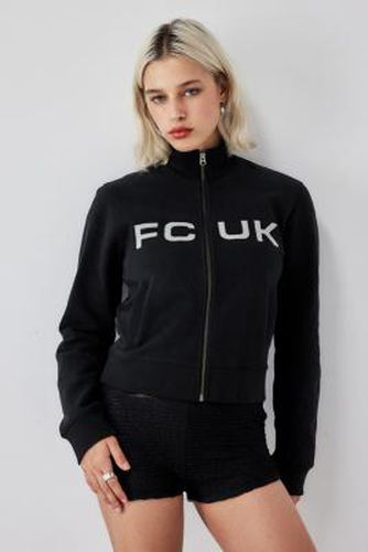 UO Exclusive Black Zip-Up Track Jacket - Black XS at Urban Outfitters - FCUK - Modalova