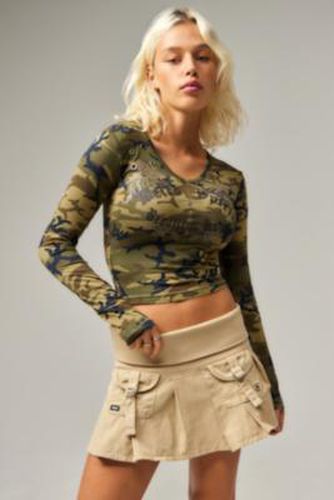 Minga Camouflage Long Sleeve Top S at Urban Outfitters - Minga London - Modalova