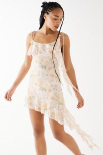 Bowery Floral Mini Dress - Peach S at Urban Outfitters - Kiss The Sky - Modalova