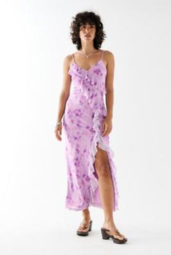 Ruffle Maxi Dress - Lilac XS at Urban Outfitters - Kiss The Sky - Modalova