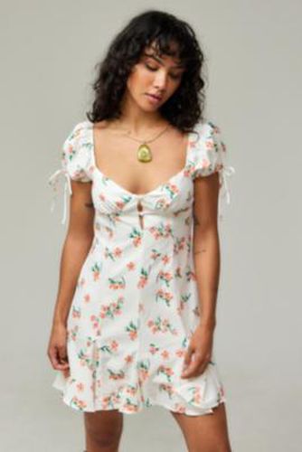 Jasmine Tie-Sleeve Mini Dress - White XS at Urban Outfitters - Kiss The Sky - Modalova