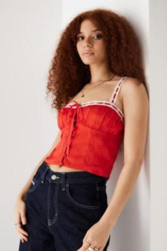 UO Exclusive Clara Top - Red 2XS at Urban Outfitters - Kiss The Sky - Modalova