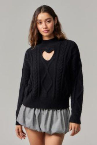 Heart Of Glass Knit Jumper - Black XS at Urban Outfitters - Kiss The Sky - Modalova