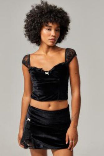 Celeste Velvet Blouse - Black XS at Urban Outfitters - Love Triangle - Modalova