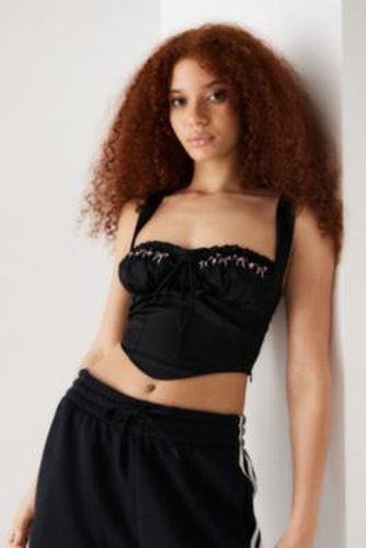 UO Exclusive Estella Satin Corset - XS at Urban Outfitters - Love Triangle - Modalova