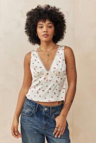 UO Exclusive Cherry Print Top - XS at Urban Outfitters - Kiss The Sky - Modalova