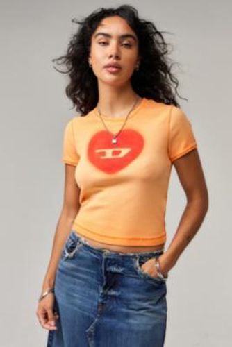 T-Ele Heart D T-Shirt - Orange S at Urban Outfitters - Diesel - Modalova