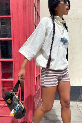 Eunia Stripe Shorts - Brown XS at Urban Outfitters - Motel - Modalova