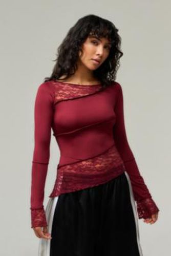 Lucca Lace Long-Sleeved Top - XS at Urban Outfitters - Motel - Modalova