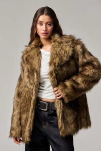 Lupita Faux Fur Jacket - XS at Urban Outfitters - Motel - Modalova