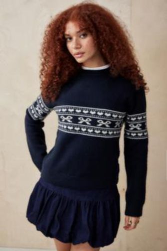 Namirta Knitted Fairisle Bow Jumper - M at Urban Outfitters - Motel - Modalova