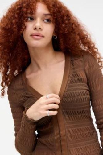 Chocolate Jichan Long Sleeve Top - XS at Urban Outfitters - Motel - Modalova