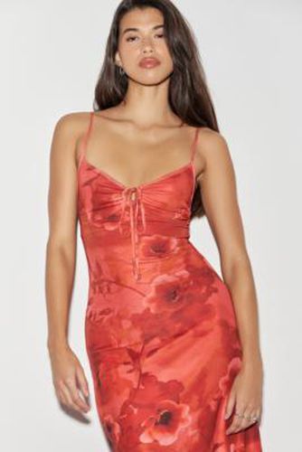 UO Exclusive Coya Floral Midi Dress - Red XS at Urban Outfitters - Motel - Modalova