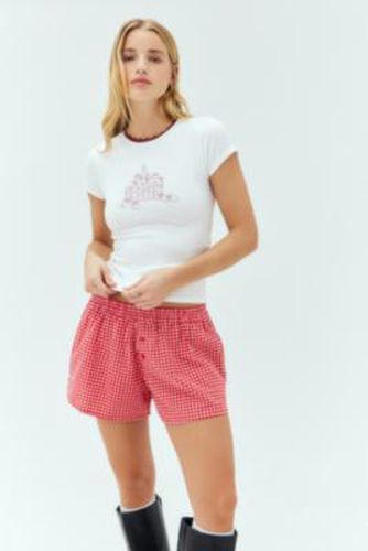 Red Gingham Laboxe Shorts - Red XS at Urban Outfitters - Motel - Modalova