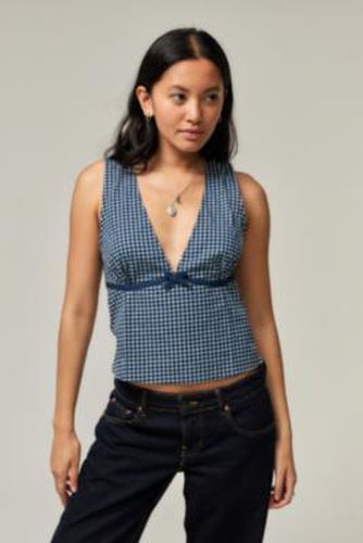 Vishata Gingham Vest Top Jacket - S at Urban Outfitters - Motel - Modalova