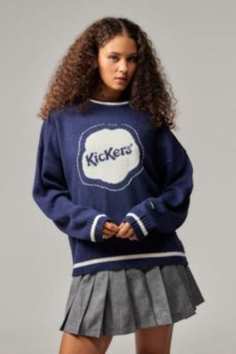 UO Exclusive Fleurette Knit Jumper - Blue XS at Urban Outfitters - Kickers - Modalova