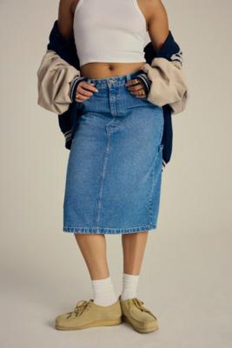 UO Exclusive Marble Denim Midi Skirt - Vintage Denim Medium M at Urban Outfitters - Dickies - Modalova