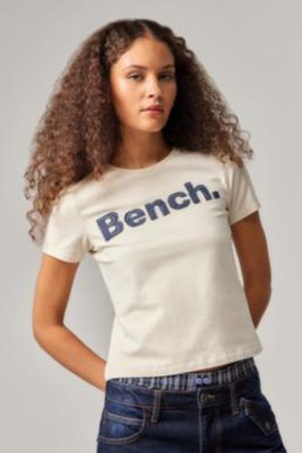 UO Exclusive Ecru Applique T-Shirt - XS at Urban Outfitters - Bench - Modalova