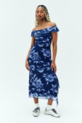 UO Exclusive Fran Off-The-Shoulder Midi Dress - Blue XS at Urban Outfitters - NEW girl ORDER - Modalova