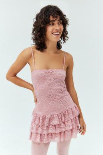UO Exclusive Mary Lace Mini Dress - Pink S at Urban Outfitters - NEW girl ORDER - Modalova