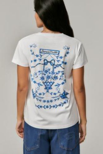 Flower Basket T-Shirt - UK 8 at Urban Outfitters - Damson Madder - Modalova