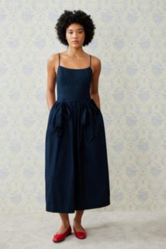 Penelope Navy Midi Dress - Navy UK 8 at Urban Outfitters - Damson Madder - Modalova