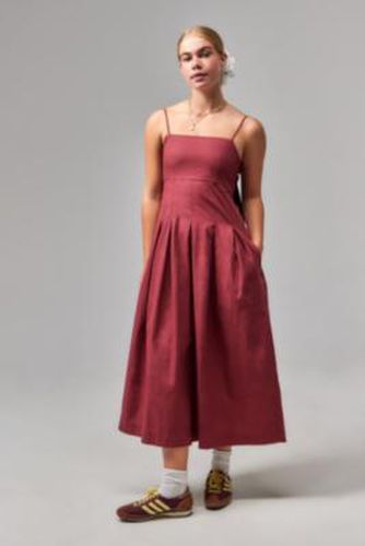 Iris Midi Dress - Red UK 6 at Urban Outfitters - Damson Madder - Modalova