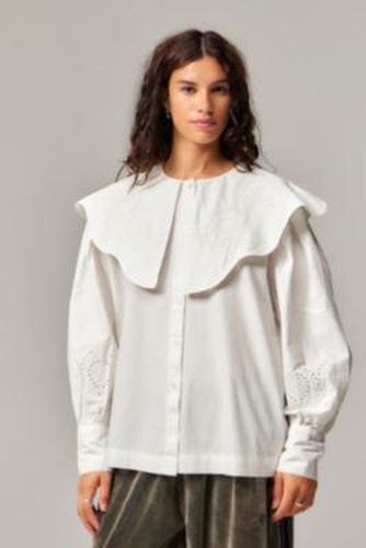 Romeo Collared Blouse - White UK 6 at Urban Outfitters - Damson Madder - Modalova