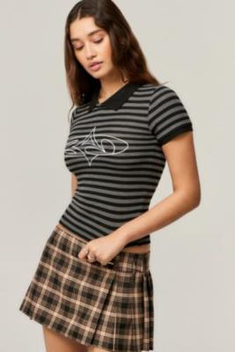 Penelope Stripe Polo Top - XS at Urban Outfitters - Basic Pleasure Mode - Modalova