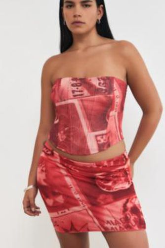 UO Exclusive Stamp Mini Skirt - Pink XS at Urban Outfitters - miaou - Modalova