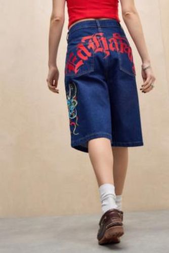 Medusa Denim Skater Shorts - S at Urban Outfitters - Ed Hardy - Modalova