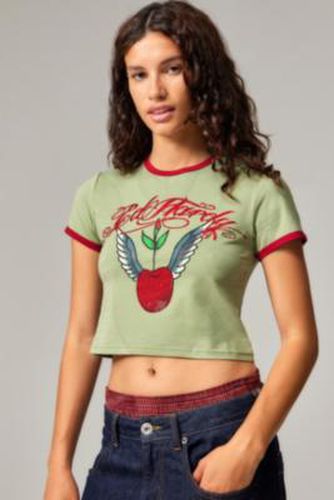 Cherry Bomb Diamante T-Shirt - Green XS at Urban Outfitters - Ed Hardy - Modalova