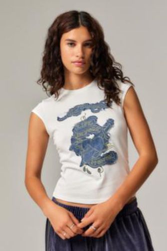 White Cap Sleeve Baby T-Shirt - White XS at Urban Outfitters - Ed Hardy - Modalova