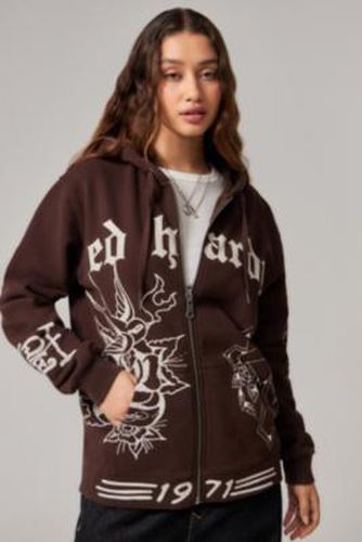 UO Exclusive Mole Outline Hoodie - Brown XS at Urban Outfitters - Ed Hardy - Modalova