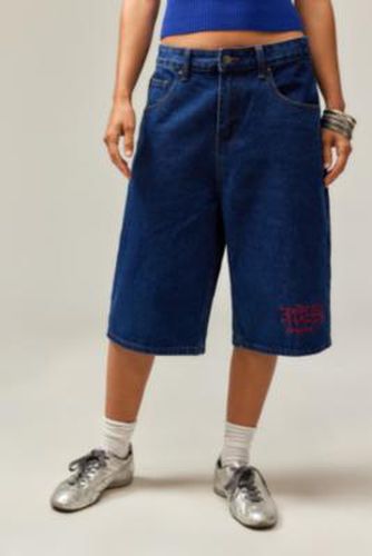 UO Exclusive Longline Denim Shorts - Indigo XS at Urban Outfitters - Ed Hardy - Modalova