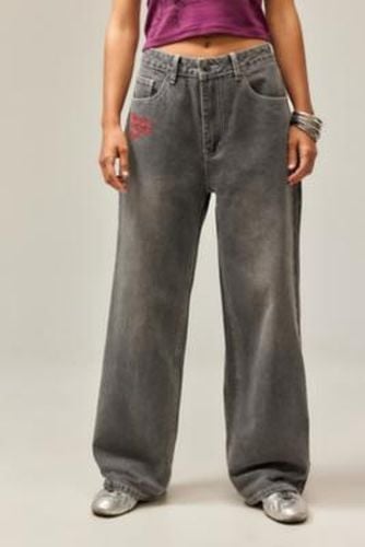 UO Exclusive Oversized Embroidered Jeans - XS at Urban Outfitters - Ed Hardy - Modalova