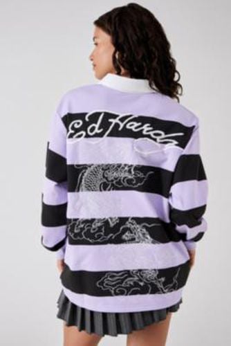 UO Exclusive Stripe Polo Shirt - XS at Urban Outfitters - Ed Hardy - Modalova