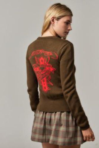 UO Exclusive Heart Cross Cardigan - 2XS at Urban Outfitters - Ed Hardy - Modalova