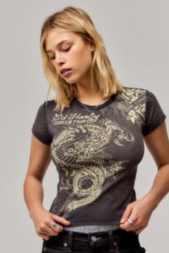 Dragon Print Baby T-Shirt - Off/black XS at Urban Outfitters - Ed Hardy - Modalova