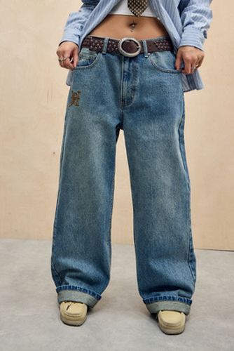 UO Exclusive Tobacco Embroidered Jeans - XS at Urban Outfitters - Ed Hardy - Modalova
