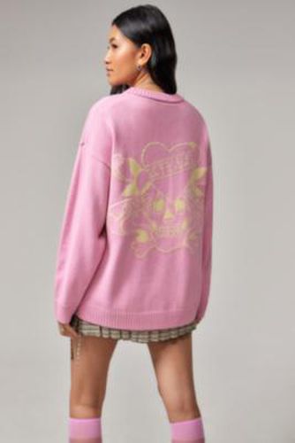 UO Exclusive Pink Love Jumper - Pink XS at Urban Outfitters - Ed Hardy - Modalova