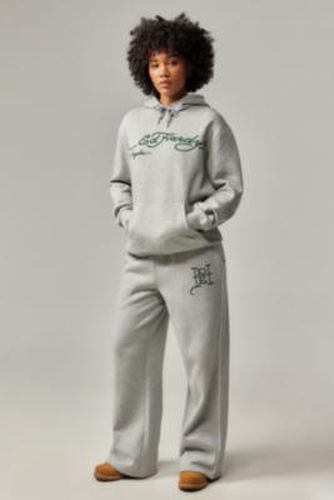 UO Exclusive Lotus Flower Hoodie - Grey XS at Urban Outfitters - Ed Hardy - Modalova